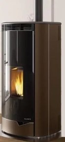 Palazzetti Marianne 9 Stufa ermetica A Pellet Ecofire ad Aria con uscita fumi superiore in acciaio Moka