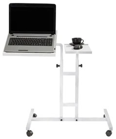 Tavolo regolabile GLEN 87x67 cm bianco