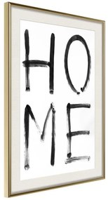 Poster  Simply Home (Vertical)  Cornice Quadri Cornice d'oro con passe-partout, Larghezza x Altezza Home decor 30x45