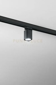 Faretto in alluminio nero per binario trifase quadrato 5,5x5,5cm 1 ...