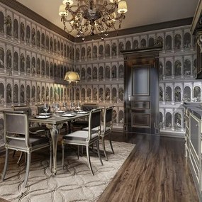 Carta da parati in Fibra di Vetro Arcate tropicali