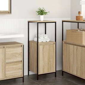 Mobile Da Bagno Con Ripiani Rovere Sonoma 36x35x95 Cm /