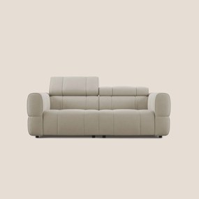 Giotto Divano modulare con opzione relax elettrico in microfibra effetto velluto impermeabile T09