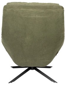 Poltrona in velluto verde Vince - Dutchbone