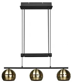 Trio - Lampadario a sospensione con filo FLETCHER 3xE14/40W/230V ottone