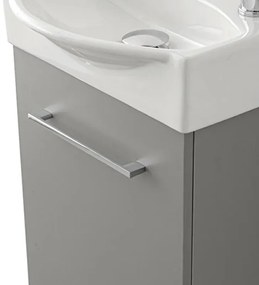 Mobiletto bagno sospeso 39 cm mini salvaspazio grigio 1 anta Elys