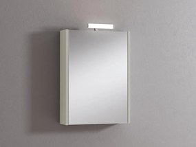 Pensile con luce Akira laccato lucido grigio nuvola L 51.5 x H 70 x P 15.5 cm