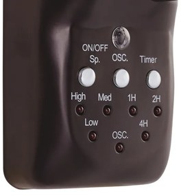 Lucci air 213125 - Ventilatore da parete BREEZE 55W/230V nero/marrone + tc