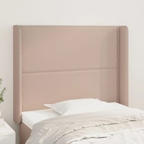 Testiera Ad Orecchio Cappuccino 83x16x118/128 Cm İn Similpelle /