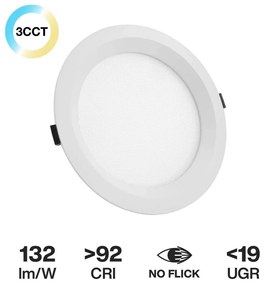 Faro LED da Incasso 42W IP54, Foro Ø210mm, UGR19 con driver Philips Colore Bianco Variabile CCT