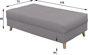 Sgabello grigio scuro in tessuto bouclé Ariella - Ropez