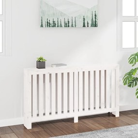 Copertura Termosifone Bianca 153x19x84 Cm Legno Massello Pino /