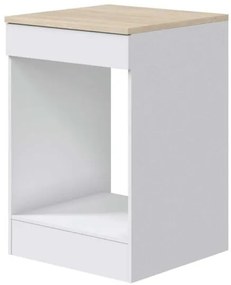 Mobile Base 60x60x90h Kira per Forno MDF Bianco/Rovere – Cucina Moderna