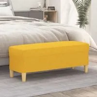 Panca Giallo Chiaro 100x35x41 cm in Tessuto 349380