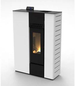 Stufa A Pellet Canalizzata Slim 12C Stereope Bianco C-Line