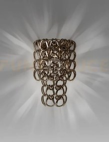 Giogali applique a parete cristallo bronzo e bronzo opaco 1 luce at...