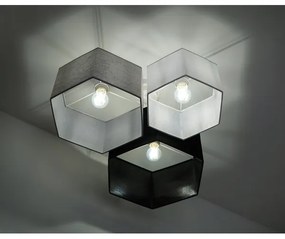 Duolla - Lampadario a plafone ROLLER TRIO HEX 3xE27/15W/230V nero/grigio/bianco