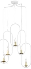 Jupiter 1815 - PI5 E14 - Lampadario a sospensione con filo PONTI 5xE14/40W/230V bianco