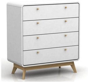 Cassettiera bianca 80x88 cm Caitlin - Støraa