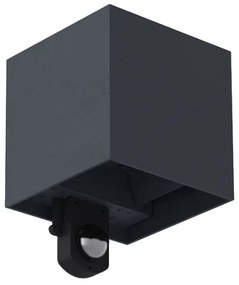 Brilagi - CUBE da esterno Muro Lampada con Sensor, LED/6W/230V, antracite