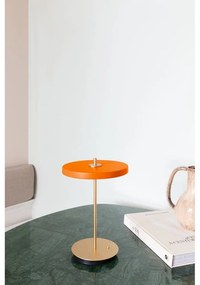 Lampada da tavolo dimmerabile a LED arancione con paralume in metallo (altezza 31 cm) Asteria Move - UMAGE