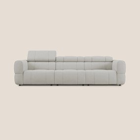 Giotto Divano modulare a 3 sedute con opzione relax elettrico in microfibra effetto velluto impermeabile T09