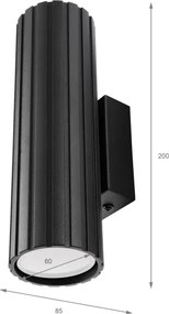 Brilagi - Lampada da parete CRISPINA 2xGU10/10W/230V 20 cm nera