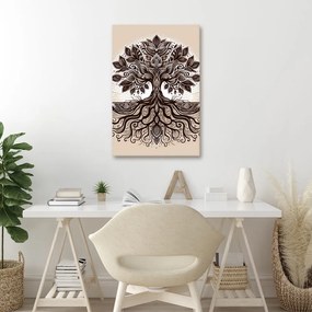 Quadro su tela – Albero della vita decorativo su beige