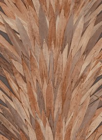 Blätter-Tapete Abanico von Arte - Braun/ Rost