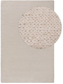 benuta Pure Tappeto di lana Uno Crema 80x150 cm - Tappeto fibra naturale