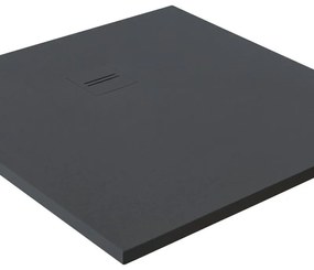 Piatto doccia MOLDCOM COMPOSITES in resina Cosmos Stone antracite L 85 x L 100 x H 4 cm opaco