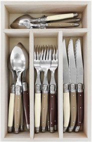 Set di 24 posate fatte a mano lucide Debutant, 6 persone