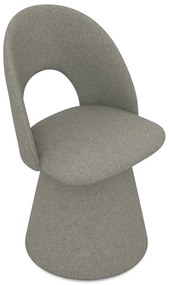 Sedia da pranzo grigia in imbottito Kalo – Makamii