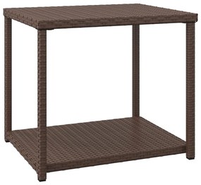 Tavolino marrone 55x45x49 cm in polyrattan