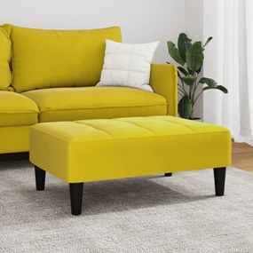 Poggiapiedi Giallo 77x55x31 Cm İn Velluto /