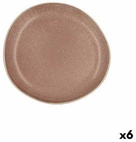 Piatto da pranzo Bidasoa Gio Irregolare Marrone Ceramica 20 cm (6 Unità)