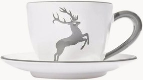 Set tazza e piattino fatti a mano Grauer Hirsch, set da 2