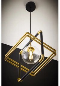 Jupiter 2028 - Lampadario a sospensione con filo FIORI 1xG9/10W/230V nero/oro/limpido