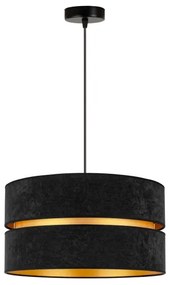 Duolla - Lampadario a sospensione con filo DUO 1xE27/15W/230V diametro 40 cm nero/oro