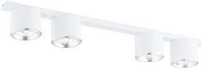 Lampadario da Soffitto in Acciaio AR111 NANO 4 Nero/Bianco 4xAR111