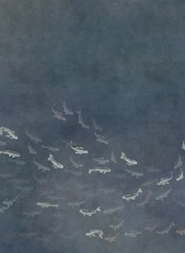 Coordonne Carta da parati panoramica Koi - Dark