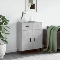 Credenza Grigio Cemento 69,5x34x90 cm in Legno Multistrato 828000