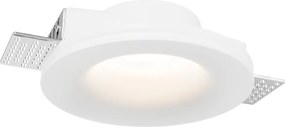Portafaretto Rotondo Ø130x55mm GU10 in Gesso Pitturabile