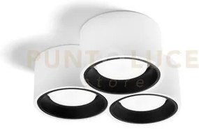 Nasso lampada da soffitto 3 luci attacco gx53 tonda nero in gesso e...