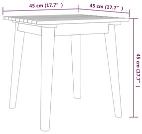 Set da Bistrot 3 pz in Legno Massello di Acacia