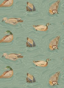 Mulberry Home Carta da parati Duck Pond - Teal
