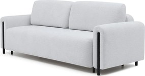 Divano grigio allungabile/con contenitore e rivestimento in bouclé 244 cm Arcadova – ELTAP