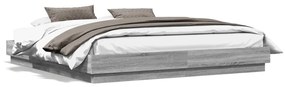 Giroletto con luci led grigio sonoma 200x200 cm