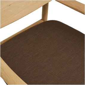 Poltrona con poggiapiedi marrone Olvera – House Nordic