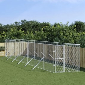 Cuccia Per Cani Da Esterno Argento 2x14x2 M Acciaio Zincato /